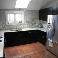 Bright kitchen with our RTA Mocha cabinets