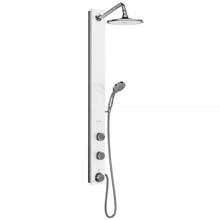PULSE ShowerSpas Aloha ShowerSpa White Glass Shower System