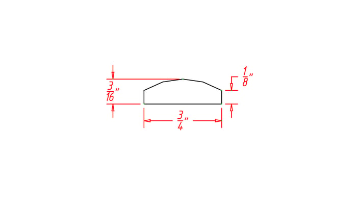 Timber Mist Batten Molding - 1/4"D X 96"L X 3/4"H