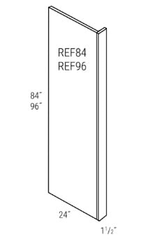 Truffle Slab 24" x 84" w/ 1 1/2" Stile Refrigerator Panel