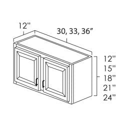 Onyx Black Shaker 30" x 15" Bridge Wall Cabinet
